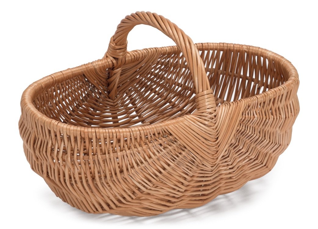 Prestige Wicker Willow Basket with Handle, Natural, 44x29x24 cm