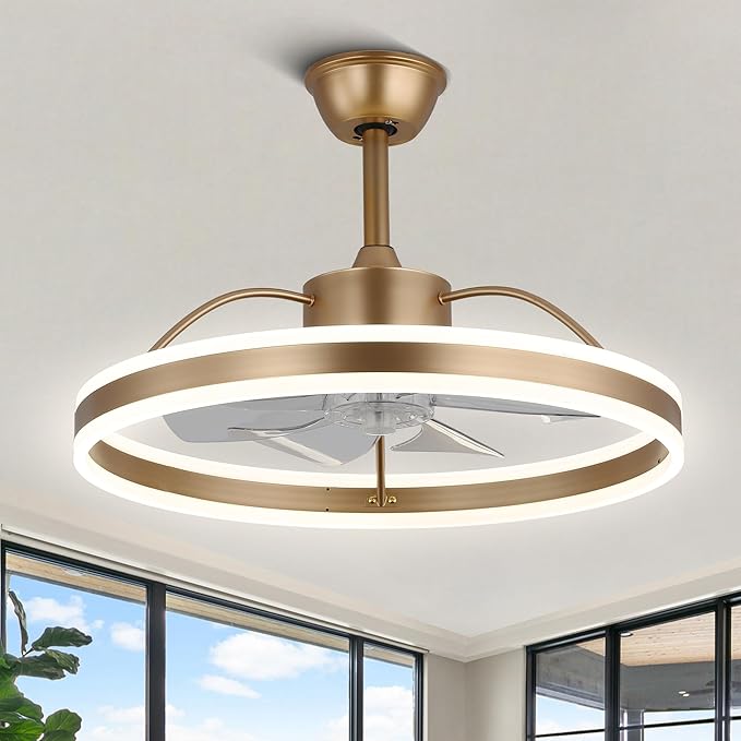 Ventilador de Techo 24" Con Luz LED Dimmable y Control Remot