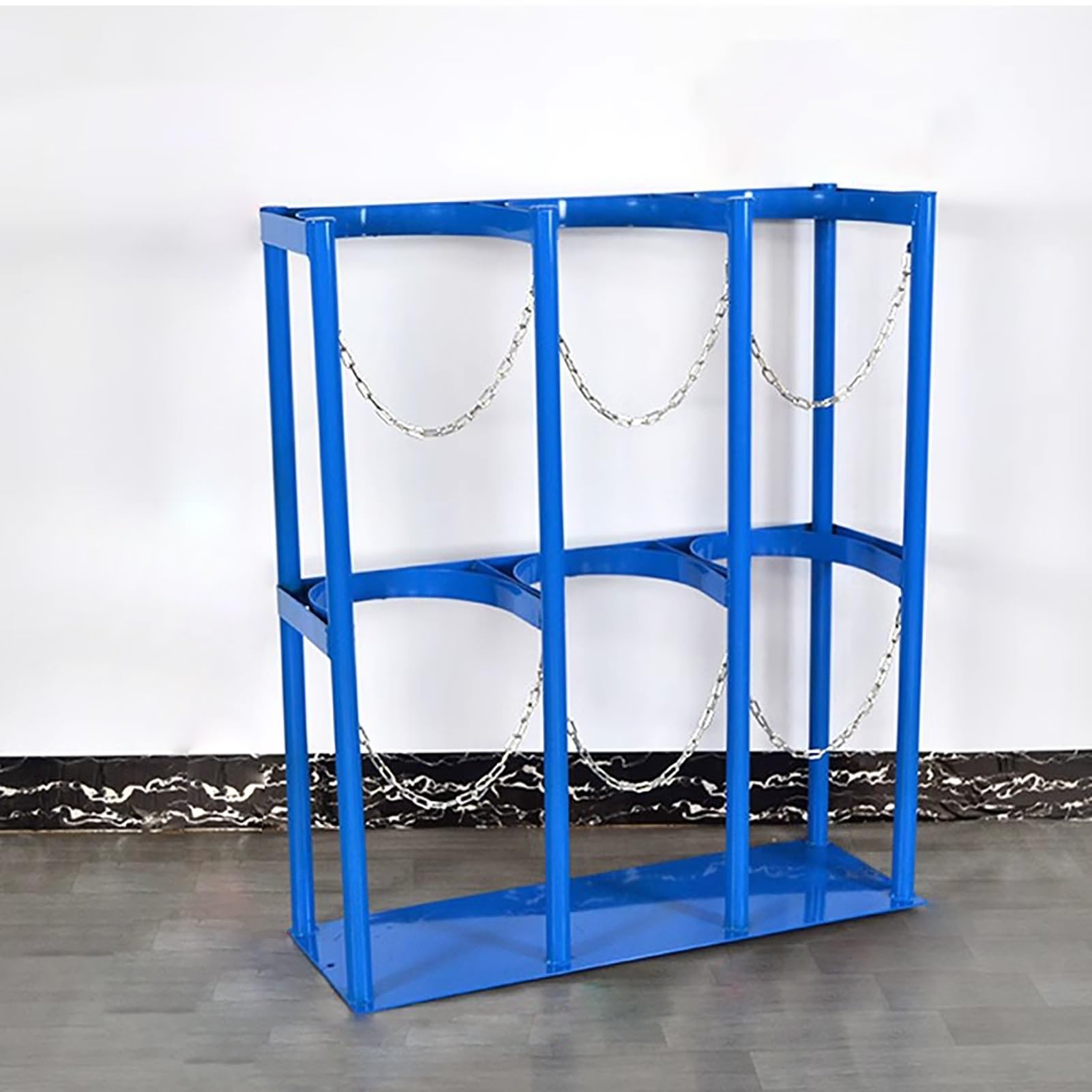 WQPMNYG Metal Cylinder Stand - Floor Mountable Carrier for Oxygen, Acetylene, Gas, Propane Tanks - Secure Storage and Transport Solution