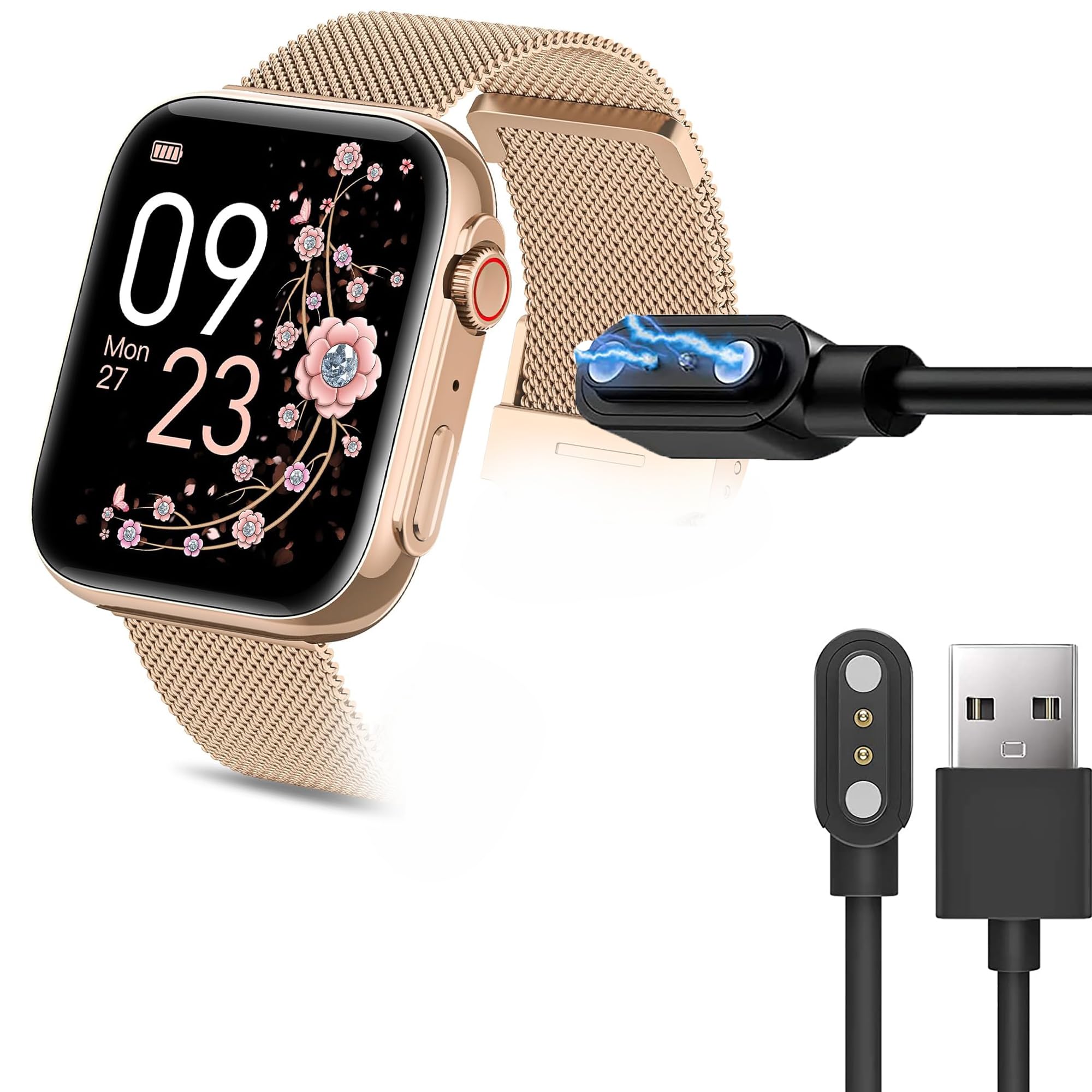 Lamshaw Compatible with Banlvs Smart Watches Charger, Magnetic USB Charging Cable Replacement Charger Cable Compatible with Banlvs G36 1.91