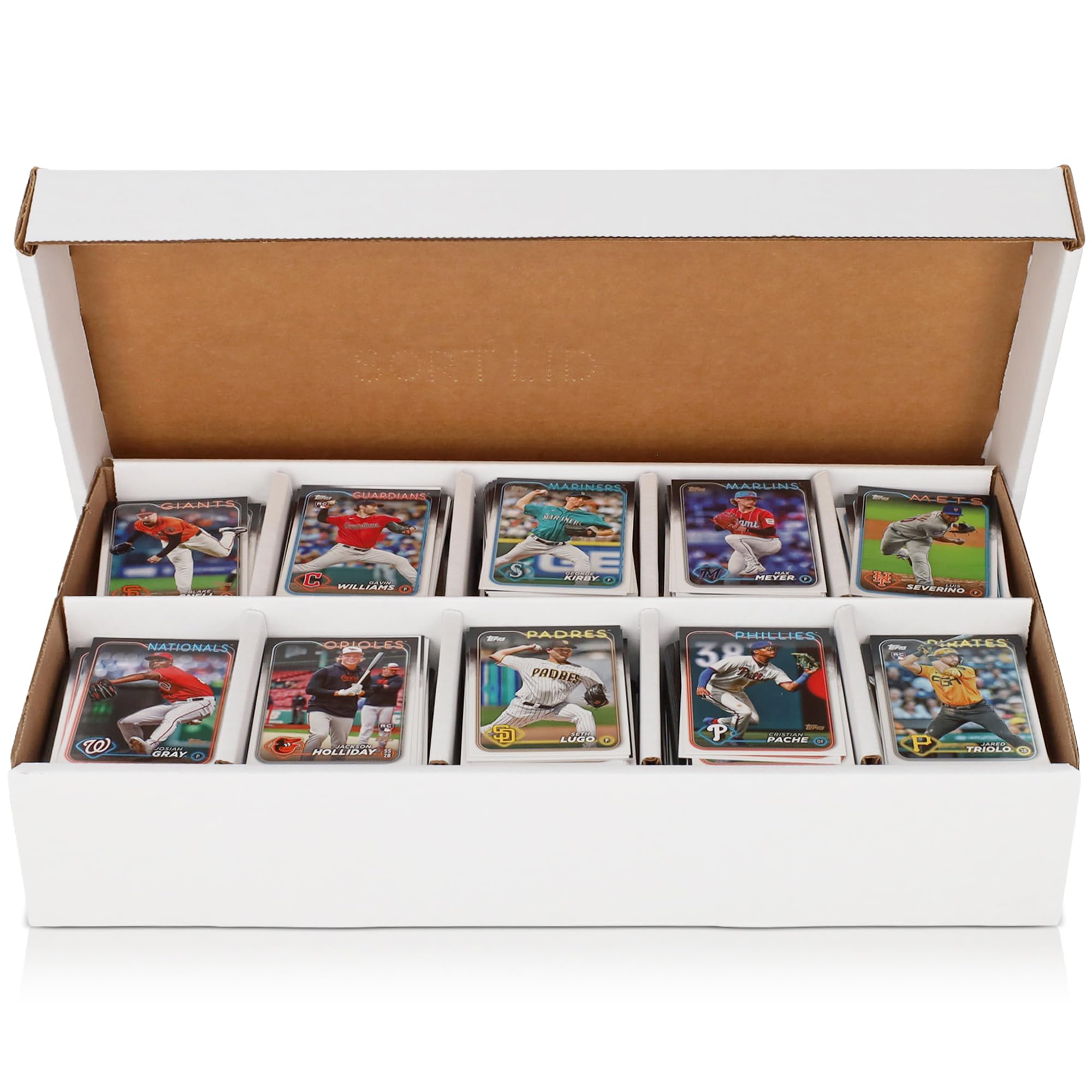 BCW Sorting Tray Storage Box | 10-Cell Card Sorting Box for Sports, Pokémon & TCG Collections | Holds 1,000+ Cards