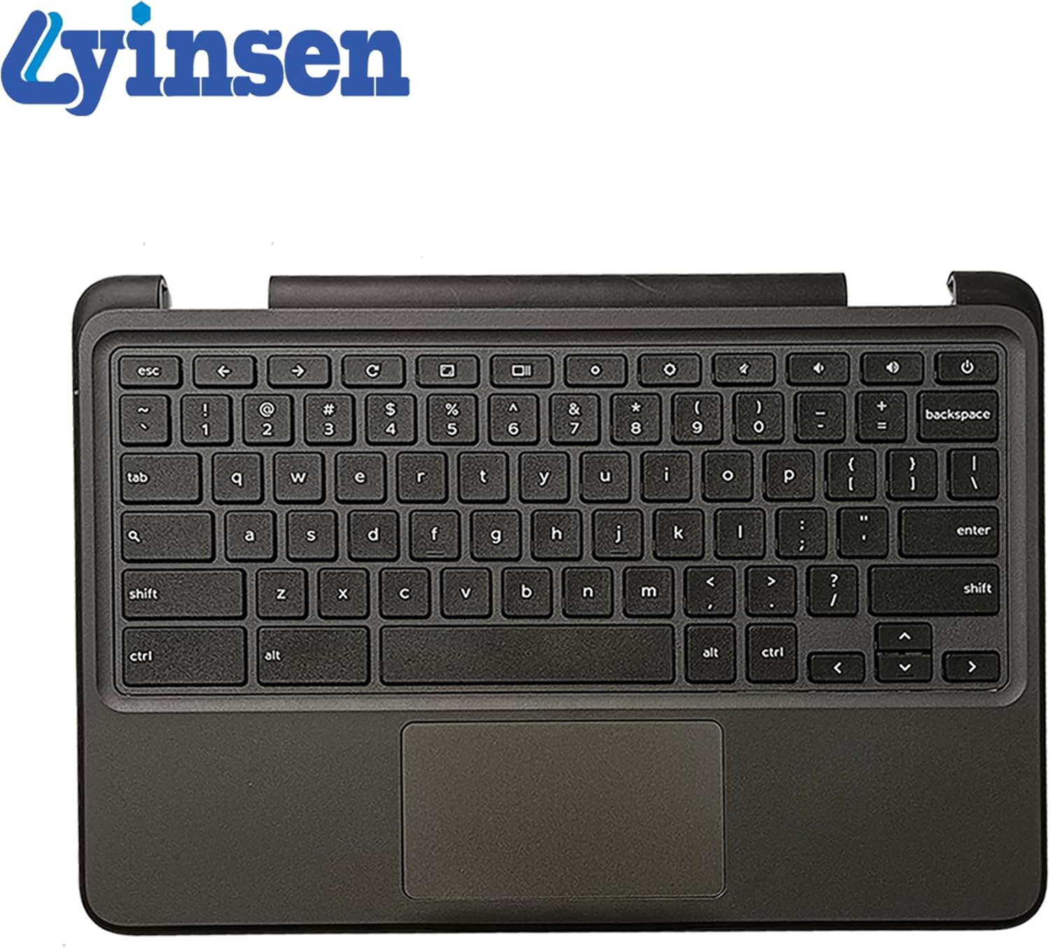 Replacement for Dell Chromebook 11 3110 Laptop Upper Case Palmrest Keyboard Touchpad Assembly Part 11.6" 0WP30N WP30N Top Cover Black