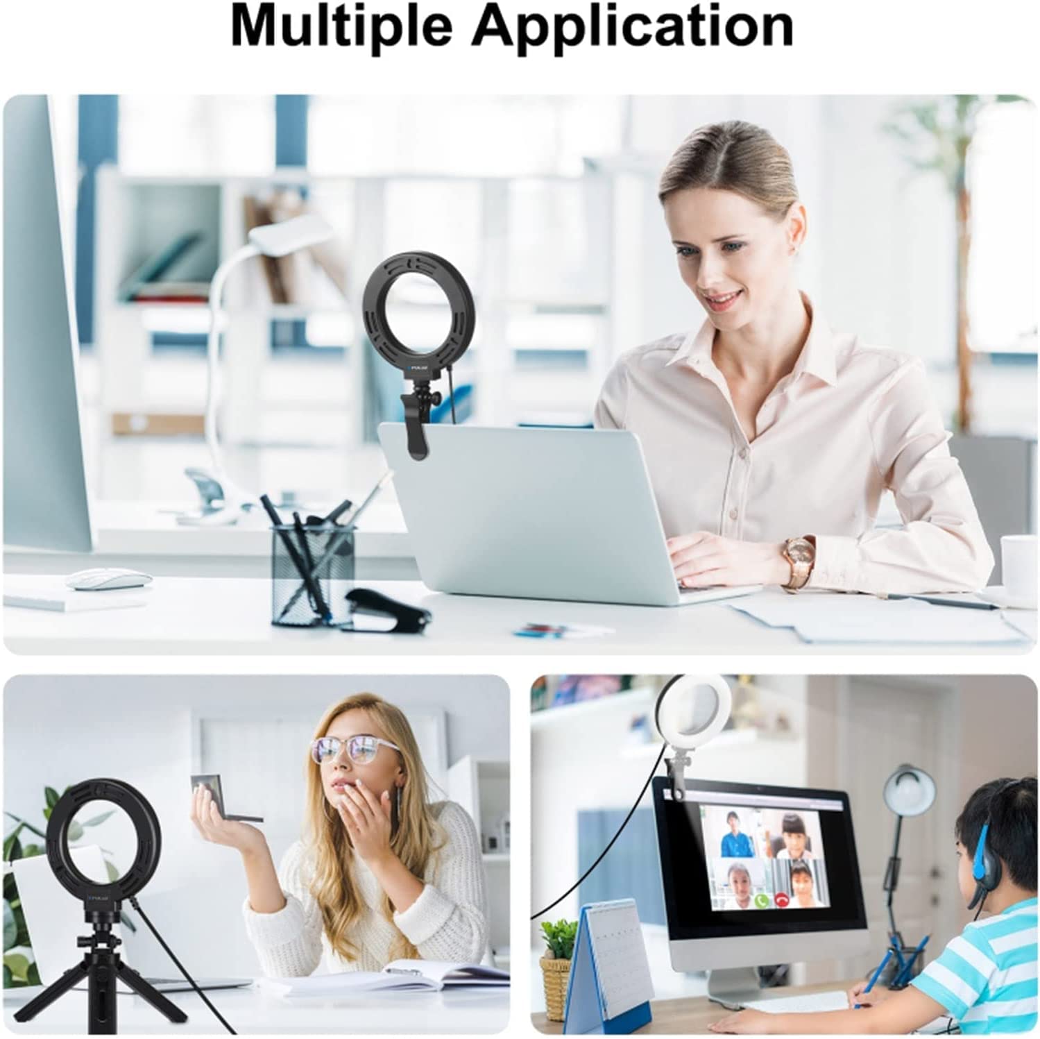 12cm/4.7in USB Fotografia Illuminazione Anello Fotocamera Luce Selfie Light Luci da Studio per riprese Video Trucco Illuminazione