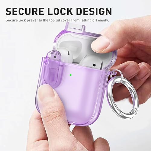 Miniatura 3 de Valkit Funda transparente compatible con kit de limpieza y bloqueo, funda de TPU suave para Airpods 21 generación, funda protectora transparente a