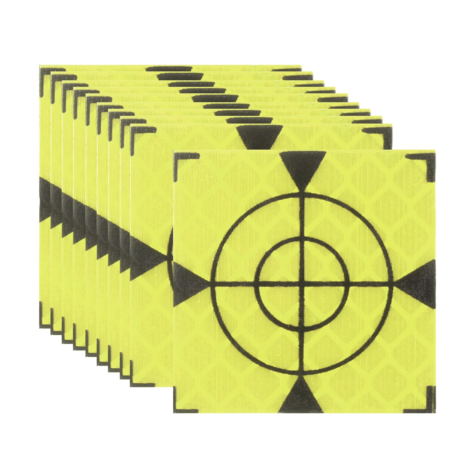 PATIKIL Survey Reflector Target (30x30mm, Yellow Green)(100 Pcs) Self-Adhesive Reflective Sheet Surveying Target Mark Tape, Suit for Total Station/Ship Inspection/Tunnel Measure