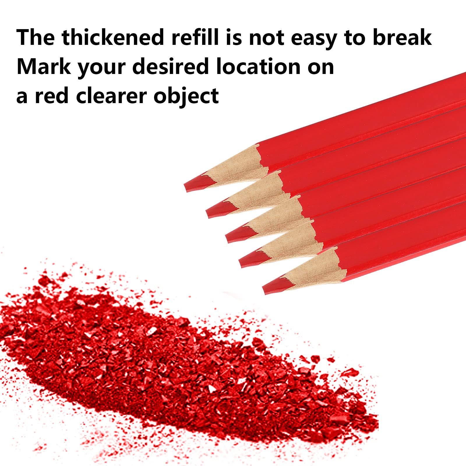 ☆木工用鉛筆 建築用 鉛筆赤鉛筆大工用カーペンターペンシル松材10本