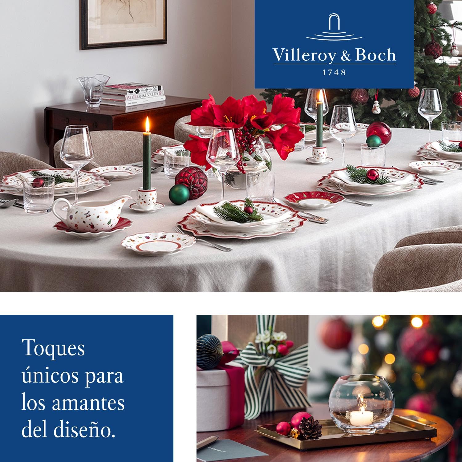 Villeroy & Boch 1485857281 Toy's Delight Breakfast for Two Servicio de desayuno para 2 personas, Porcelana Premium, Rojo, Juego de 6 piezas