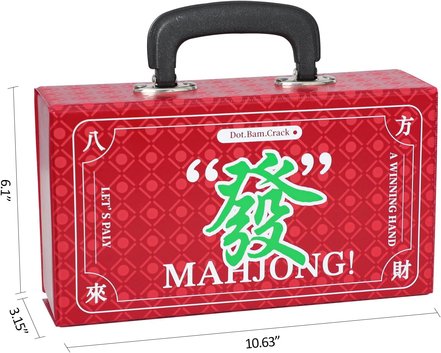 Empty Mahjong Carrying Case for Different Mahjong Tiles, Mahjong Storage Box(Case Only