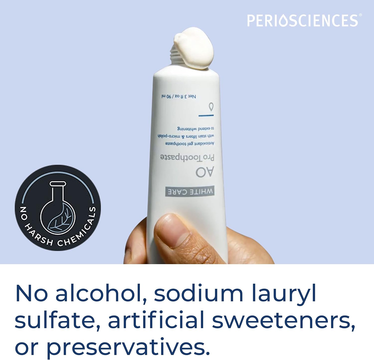 PerioSciences AO Pro Post Whitening Toothpaste with Nano Hydroxyapatite, Remineralizing, 3 fl oz / 90ml image 5