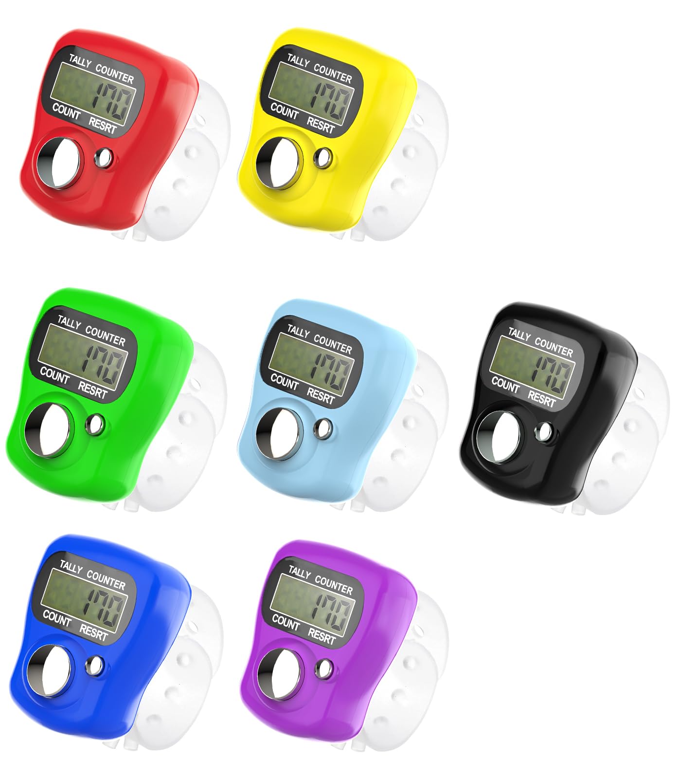 KTRIO Electronic Finger Counter, Mini LCD Digital Display Tally Counter 5-Digit Number Count Clicker, Counters Clickers for Knitting, Crochet, Coaching, Lap, Golf, Toddler & Fidget