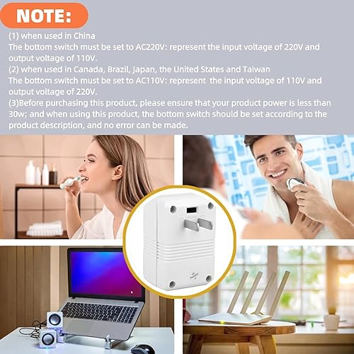 Miniatura 4 de Transformador convertidor de voltaje Moncer 70W Convertidor de voltaje ascendente y descendente (enchufes estándar de CN)