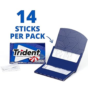 Mondelez Global Trident Peppermint, 14 ct