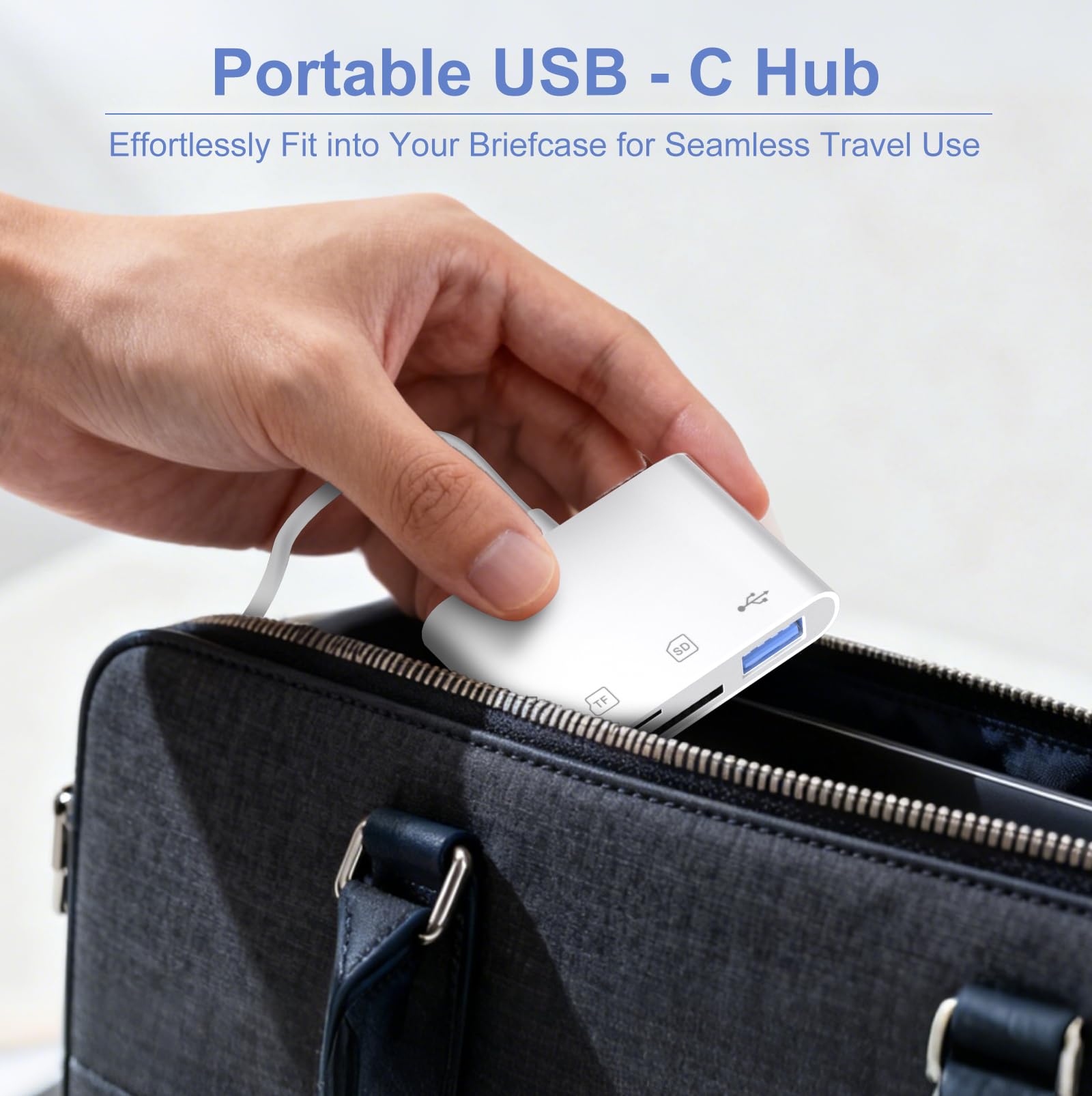Lector de tarjetas de memoria USB C a Micro SD TF, adaptador de lector de tarjetas de cámara USB 3 en 1, compatible con iPhone 15, iPad Pro, MacBook Pro/Air, Chromebook XPS, Galaxy S10/S9 y