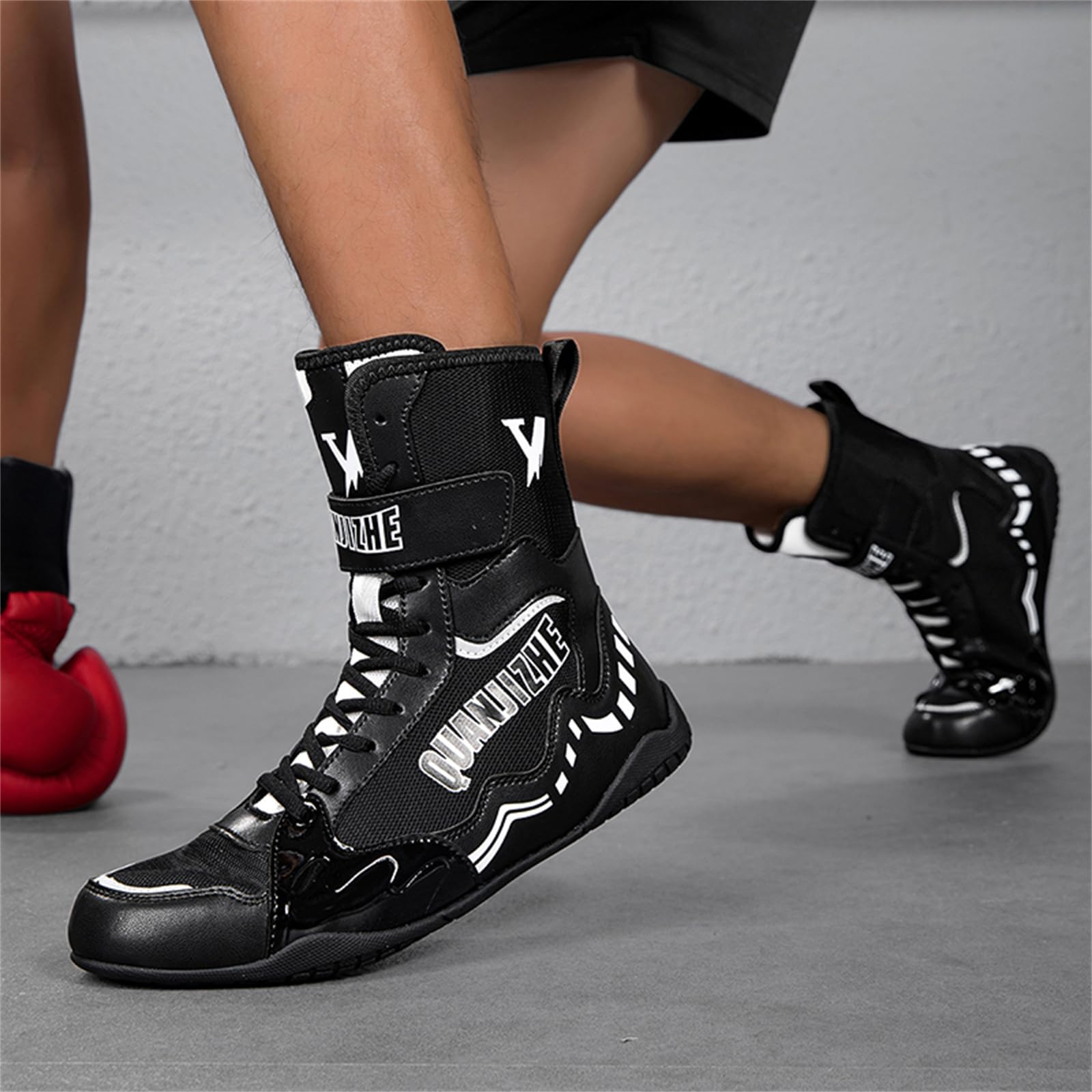 Zapatos Boxeo Hombre Zapatillas Lucha Libre Botas Ligero Fitness