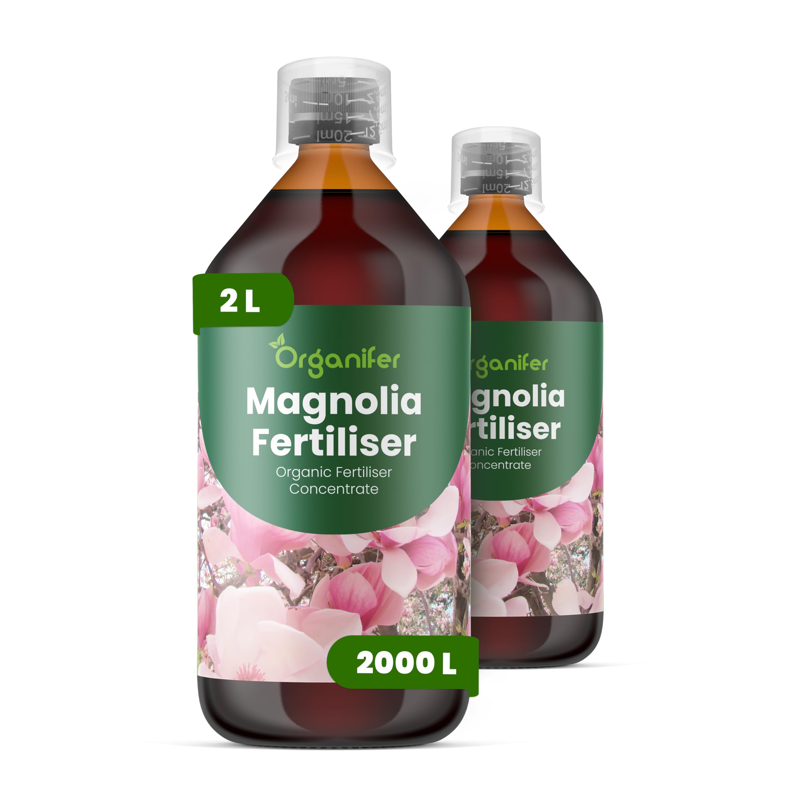 Engrais liquide organique 2x1L pour Magnolia – plantes robustes et racines fortes – Organifer