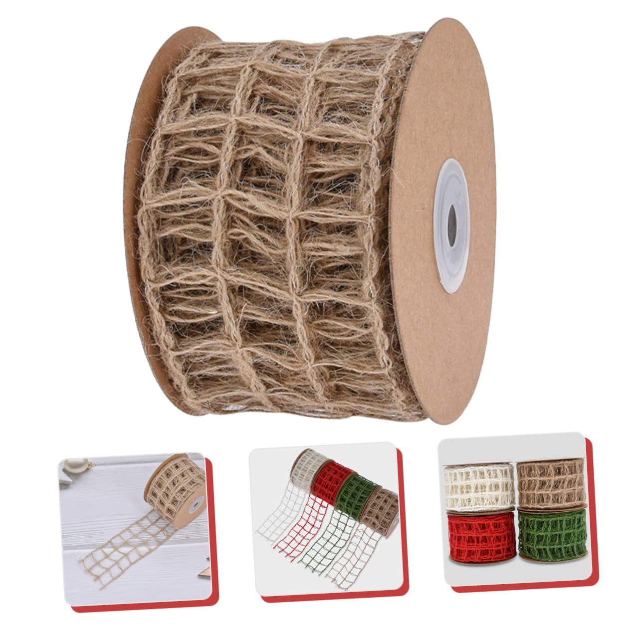 5stücke Mesh Sackleinen Drahtband Für Diy Bastelprojekte Und Geschenkverpackung Für Weihnachten Garten Und Festlichkeiten Rustikales Design