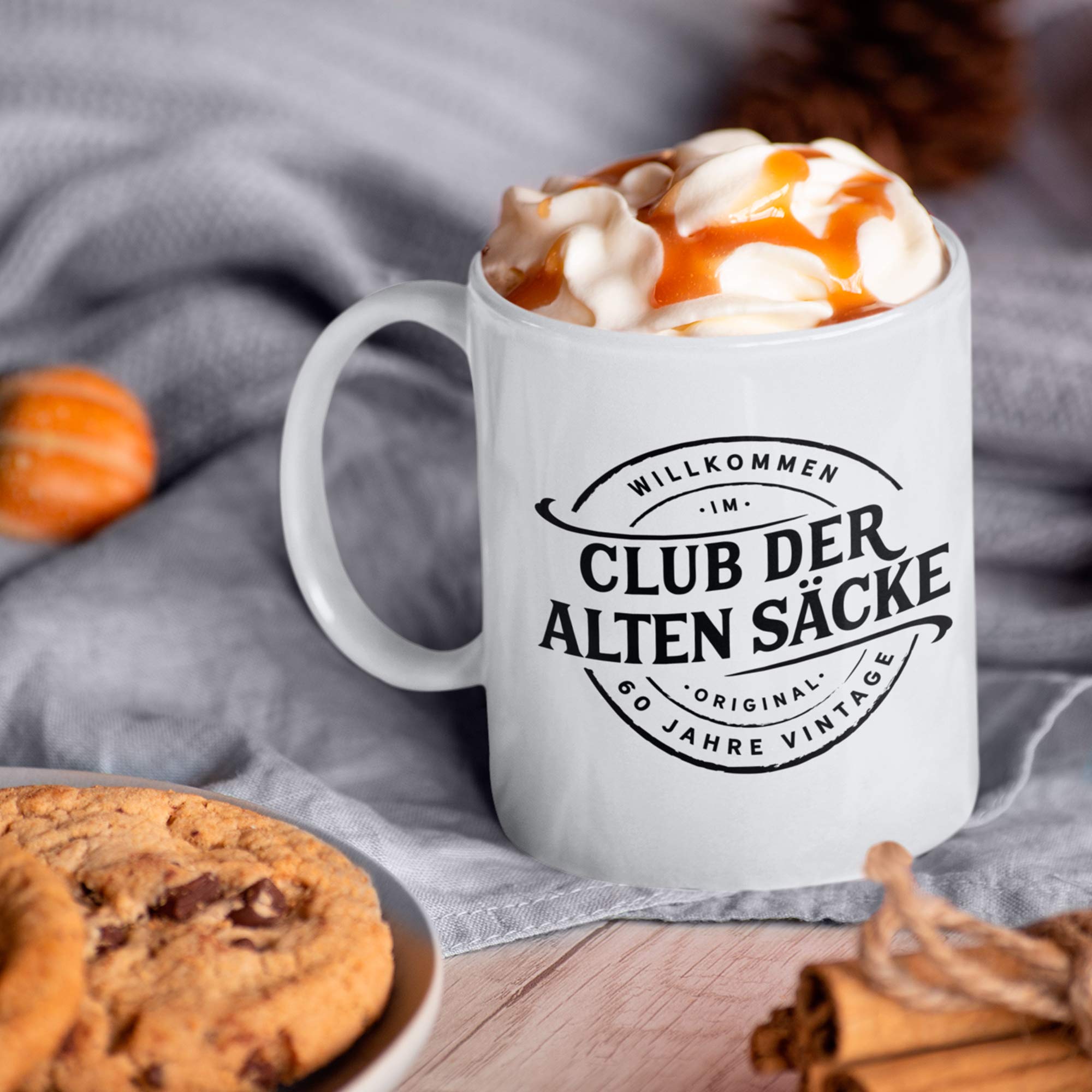 Lustiges Geschenk-Set Zum 60. Geburtstag Für Männer – Kaffeetasse & Socken Mit „Schonend Behandeln“-Aufdruck