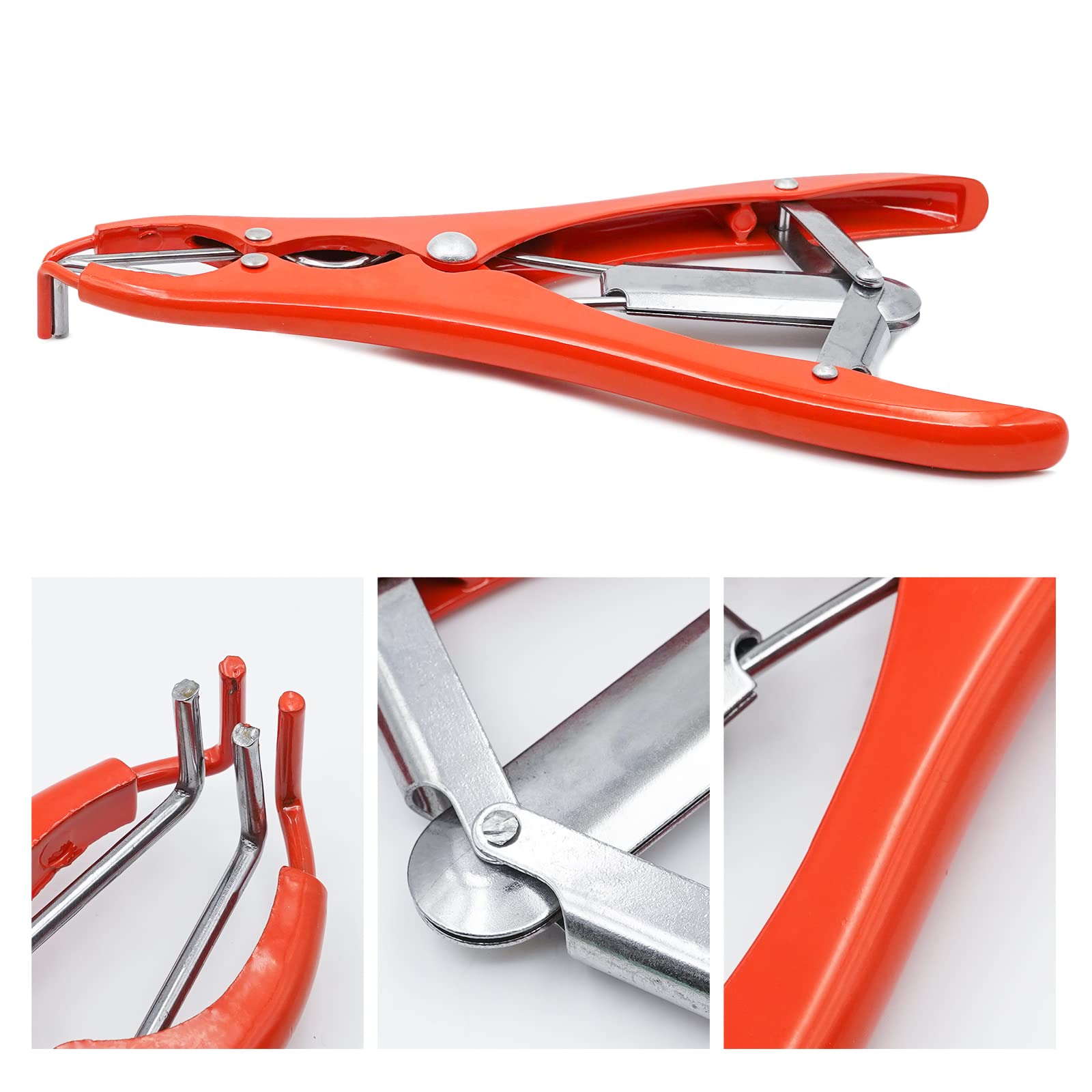 Pinza Per Castrazione Ovini, Dilatatore a Palloncino Pinza Per Castrazione In Acciaio Inox con 100 Anelli di Gomma Per Bovini, Ovini e Suini (Colori Casuali)