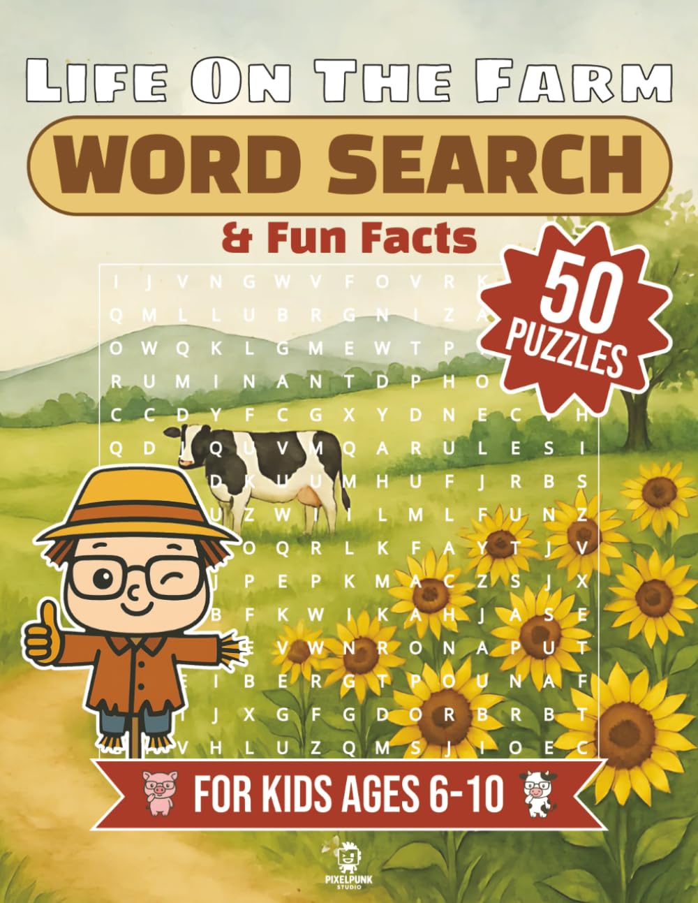 Life On The Farm Word Search for Kids Ages 6-10 - 50 Farm-Themed Puzzles with Fun Facts About Animals and Activities: A Word Search Adventure with ... ... Fun Screen-Free Activity Books for Kids)