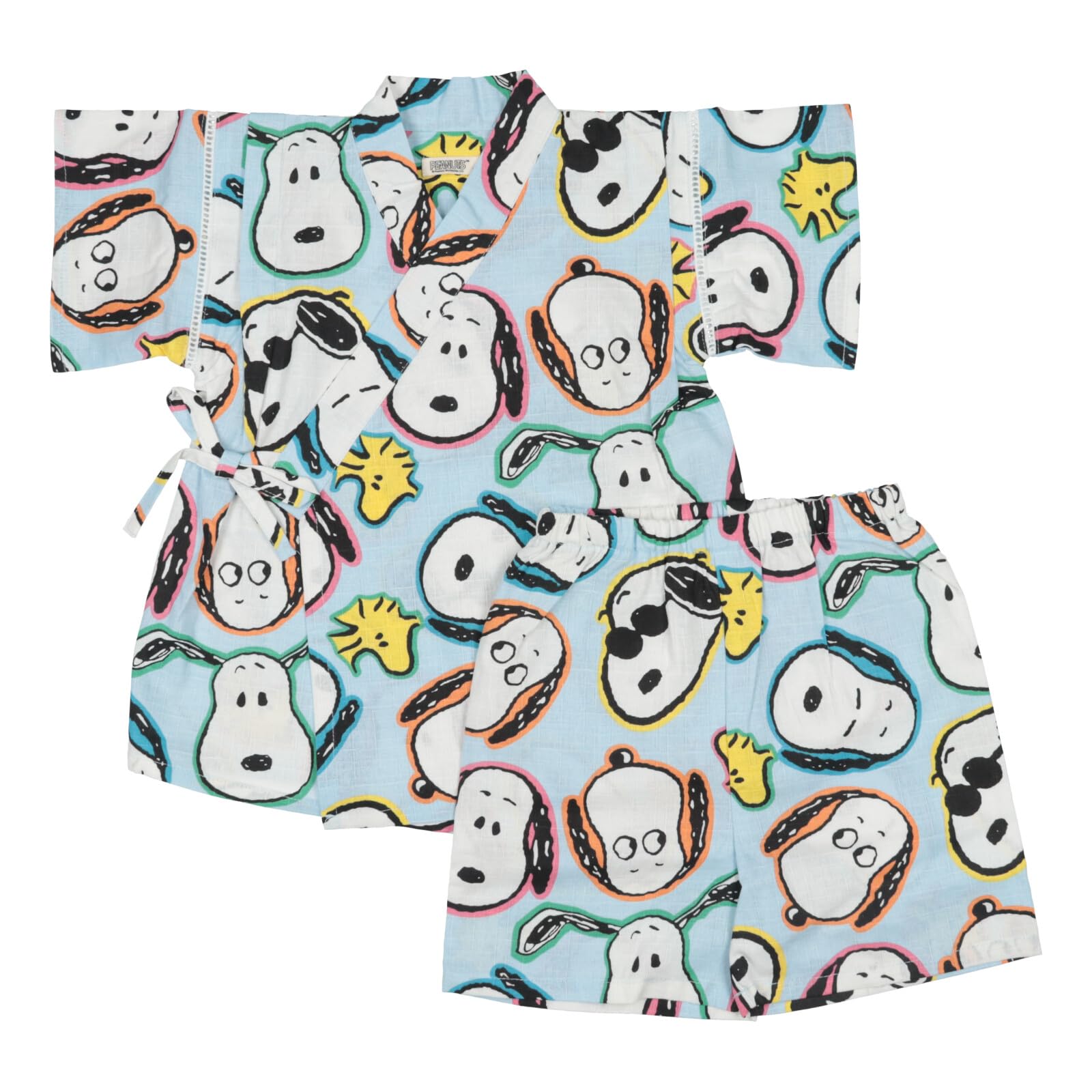 Amazon | [ピーナッツ] スヌーピー 甚平 上下セット 綿100% パジャマ