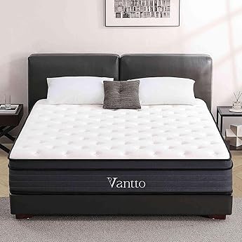 Queen Mattress, 12 Inch Cooling-Gel Memory Foam in a Box, Motion Isolation Individually Wrapped Pocket Coils Mattress,Pressure Relief,Back Pain Relief & Cooling,CertiPUR-US