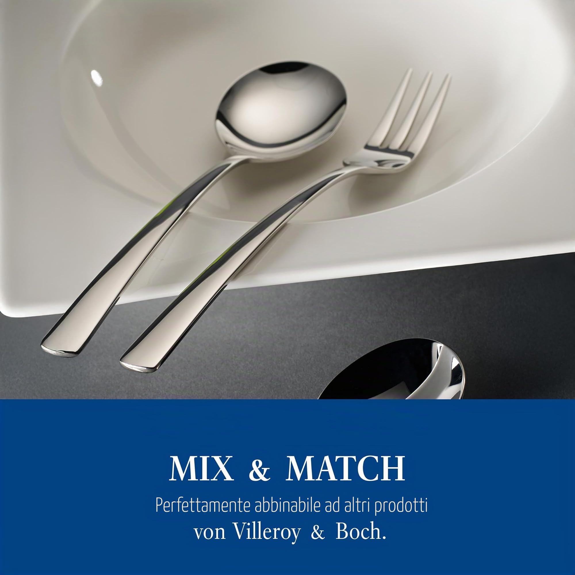 Villeroy & Boch Daily Line Set Forchettina Dolce, Acciaio Inossidabile 18/10, 147 mm