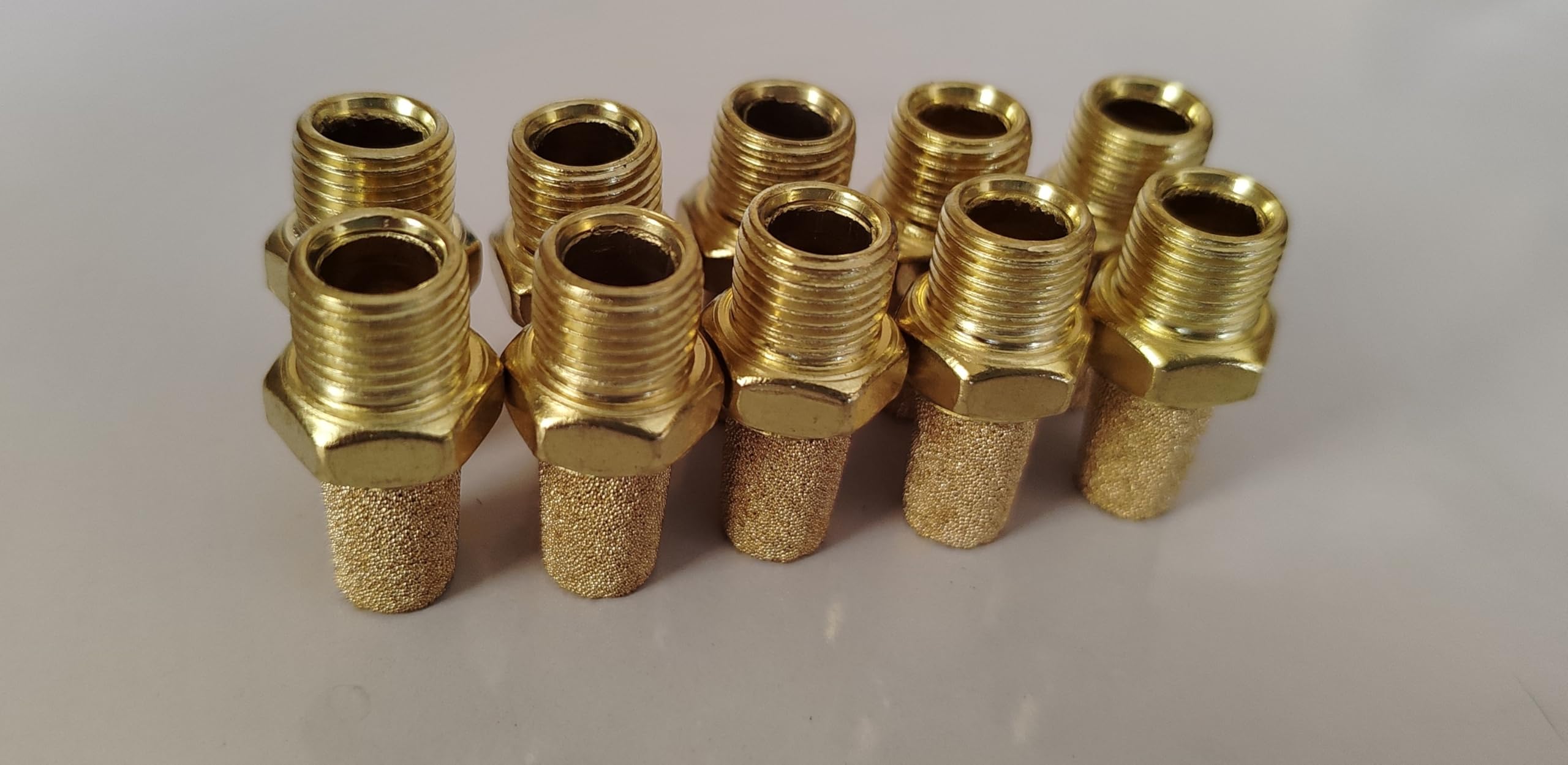 Pneumatic Silencer 1/8" BSP | Air Exhaust Muffler | Noise Reduction Filter | Brass/SS Body | Industrial Pneumatic Silencer for Air Compressor, Valves & Cylinders (Pack Of 5)-image-22