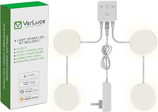 4 Puck Smart Under Cabinet Lights,Matter,2700K-6500K,95 CRI,Plug-in