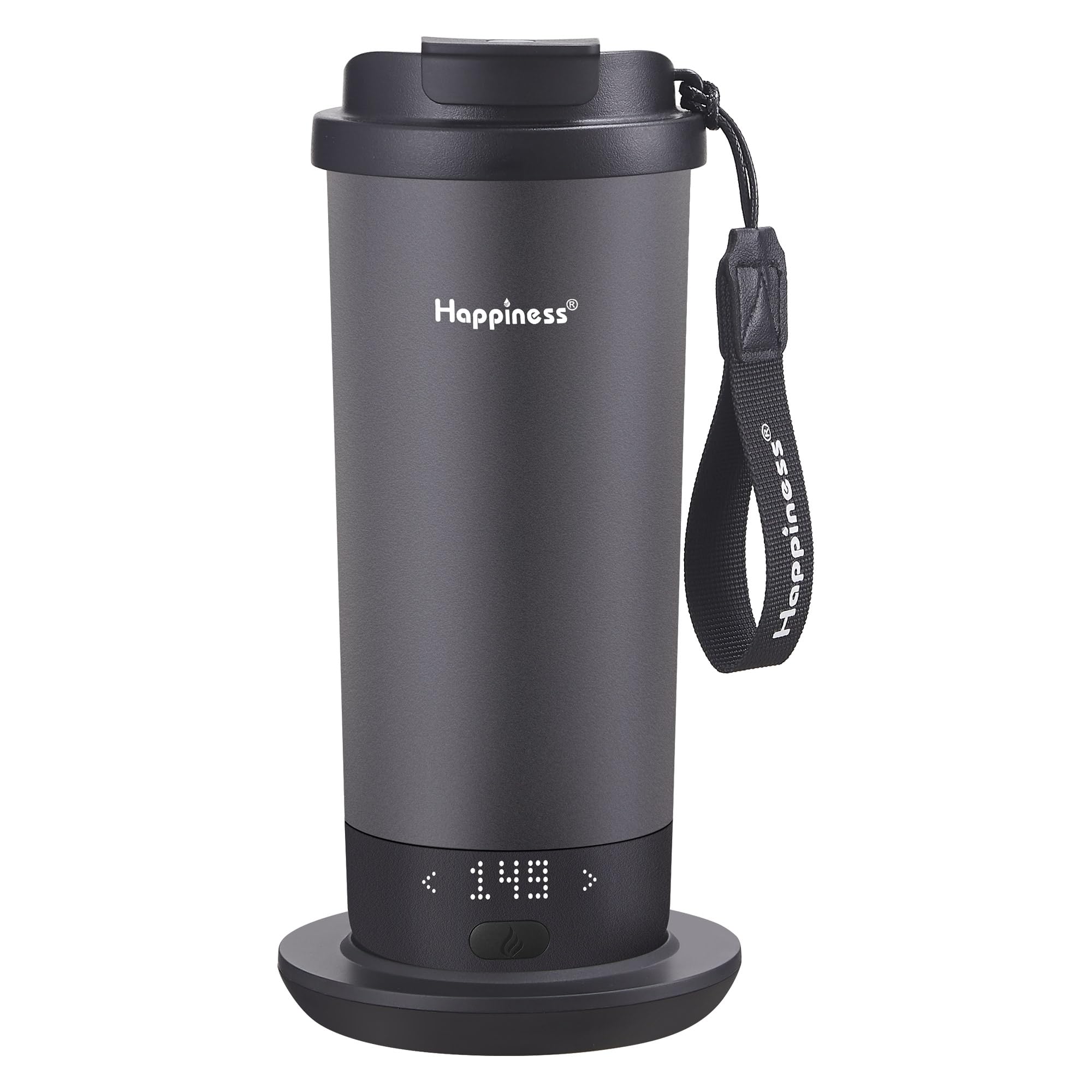 Happiness Self-Heating Travel Mug 20oz Smart Rechargeable Electric Temperature Control Heated Coffee Cup