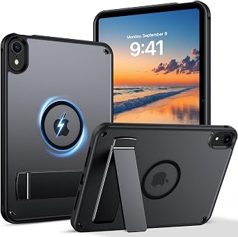 BENTOBEN Case for iPad mini 7 2024 A17 Pro/iPad mini 6 2021, Magnetic iPad mini 7th/6th Gen Case with Stand, Translucent Matte Shockproof Protective Tablet Cover for iPad mini 7/mini 6 8.3, Black