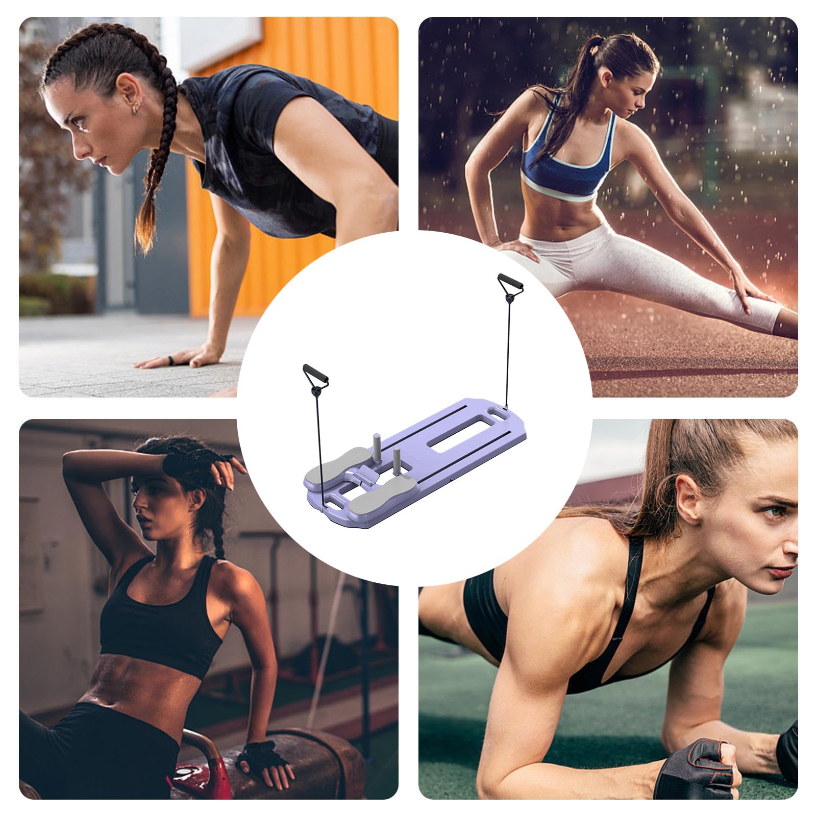 Tavola Pilates Reformer – Tavola Pilates per la casa, tavola scorrevole compatta per Pilates | Attrezzatura multiuso Pilates Home Pilates Reformer per i viaggi