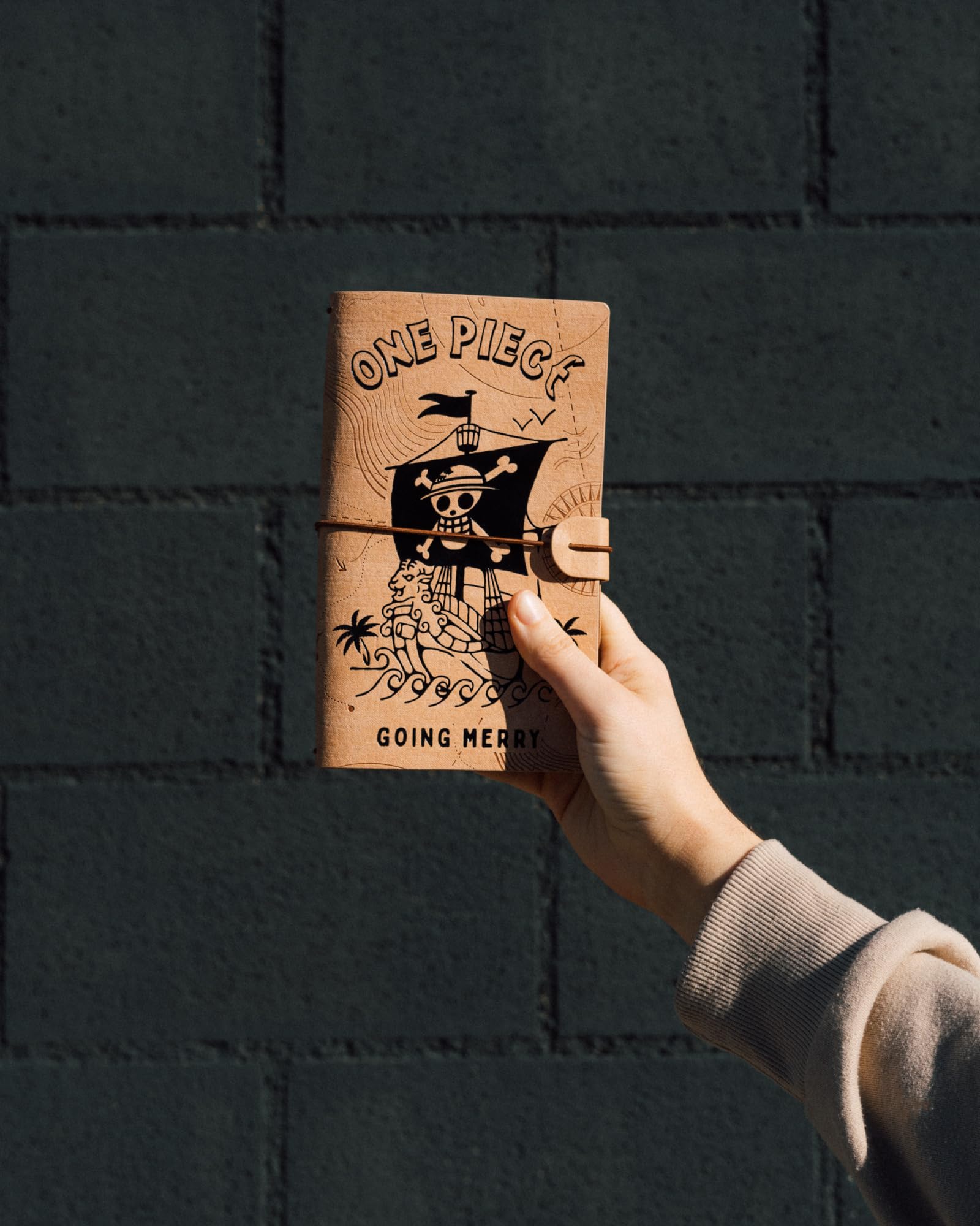 Taccuino Da Viaggio One Piece In Pelle - Con Quaderni E Tasca, 19.6x12 Cm - Foto 7