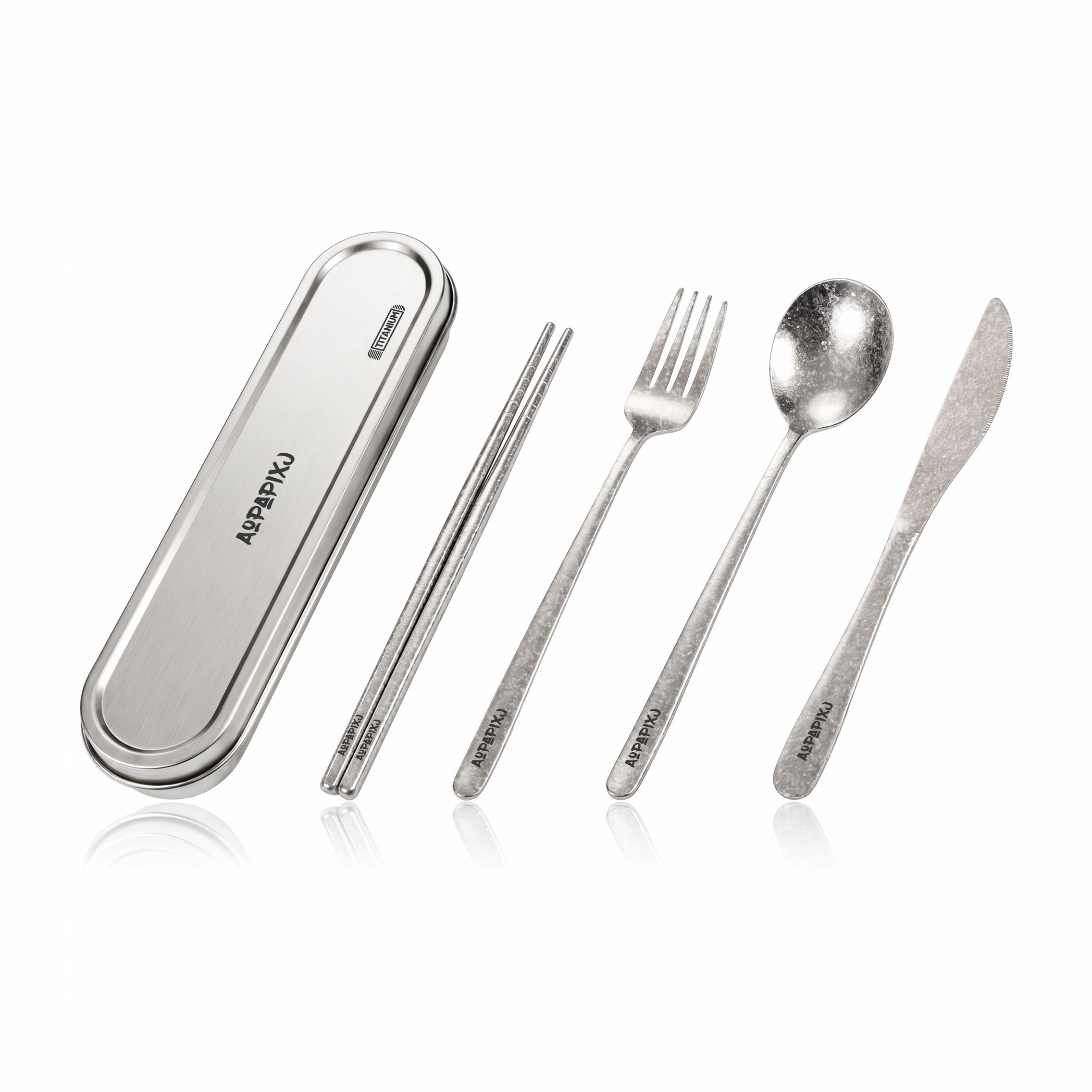 Travel Cutlery Set - Stainless Steel Camping Utensils -8