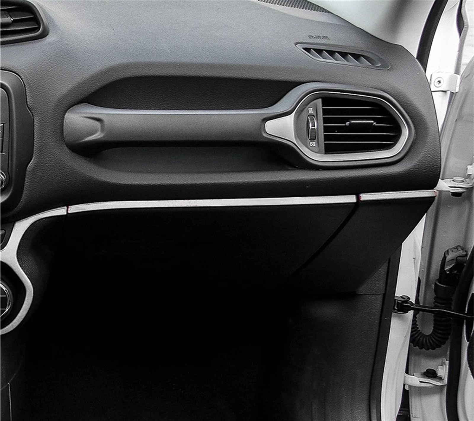 Garniture Panneau Climatisation Carbone – Pour Jeep Renegade 2018-2022 – Accessoire Intérieur Aspect Fibre De Carbone