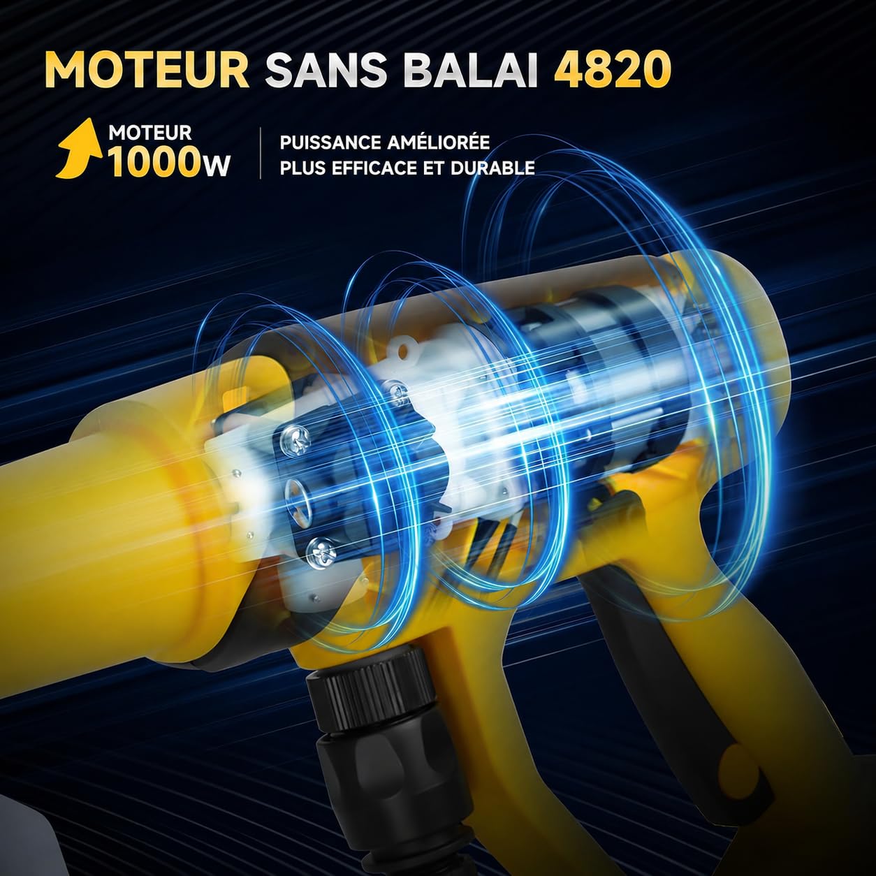 Nettoyeur Haute Pression sans Fil, 3 Niveaux 120 Bar Max