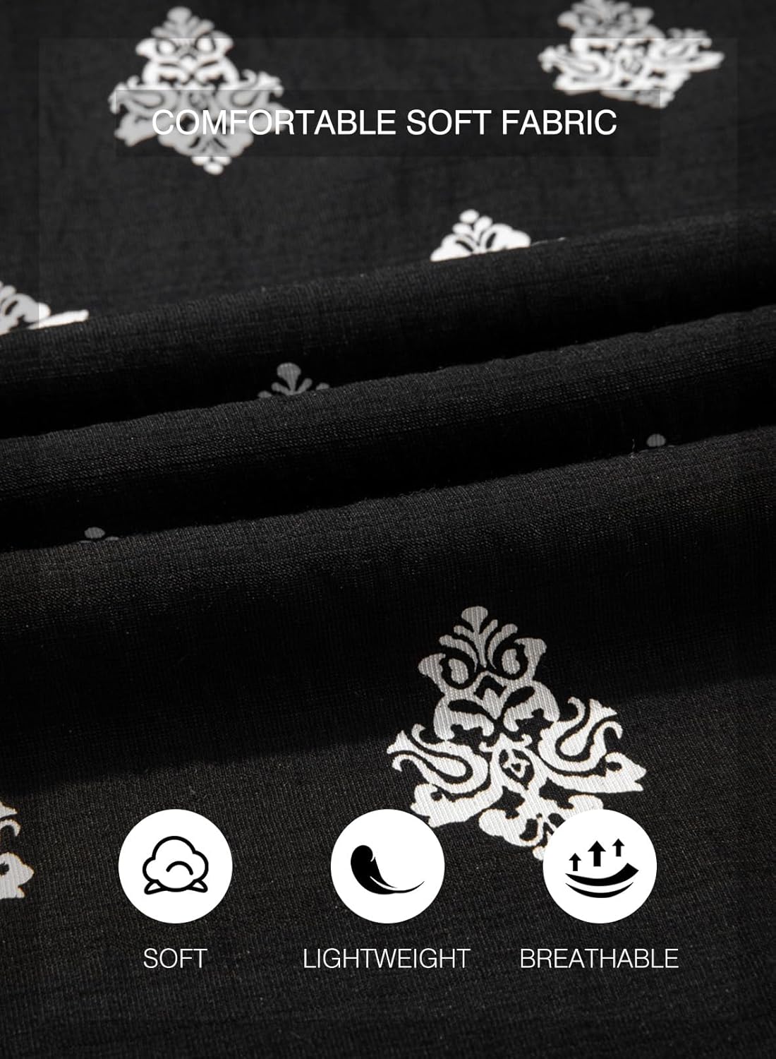 SHEWIN Womens Summer Tops Casual Floral Print Deep V Neck 3/4 Sleeve Blouses Dressy Boho Vacation Tunic Tops - Image 5