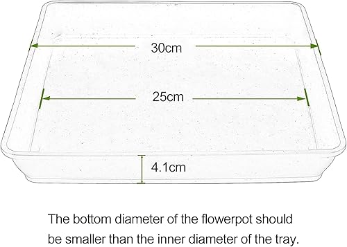 Miniatura 6 de Libcflcc Platillo para plantas, 5 bandejas cuadradas de plástico para plantas que atrapan el exceso de agua y derrames de tierra para macetas de