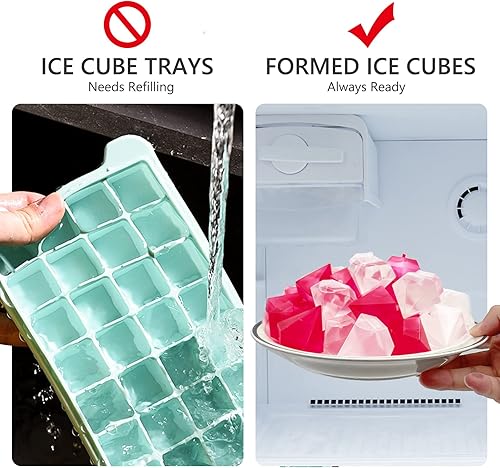 Miniatura 5 de Cubitos de hielo reutilizables, 40 cubitos de hielo de plástico, congelación rápida, fáciles de limpiar, congelables, falsos cubitos de hielo para