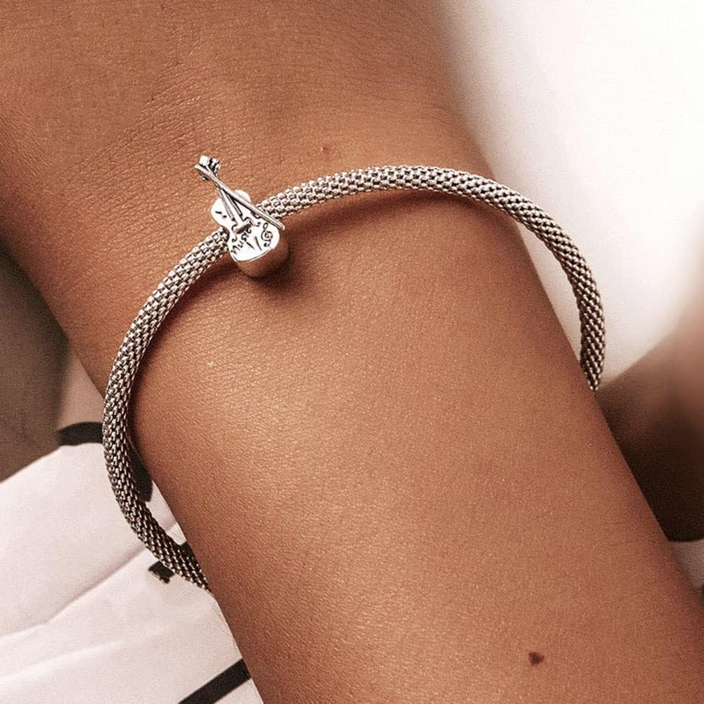 925 Sterling Silver Violin Charm for DIY Bracelet - Music Art Melody Piano - Image 5