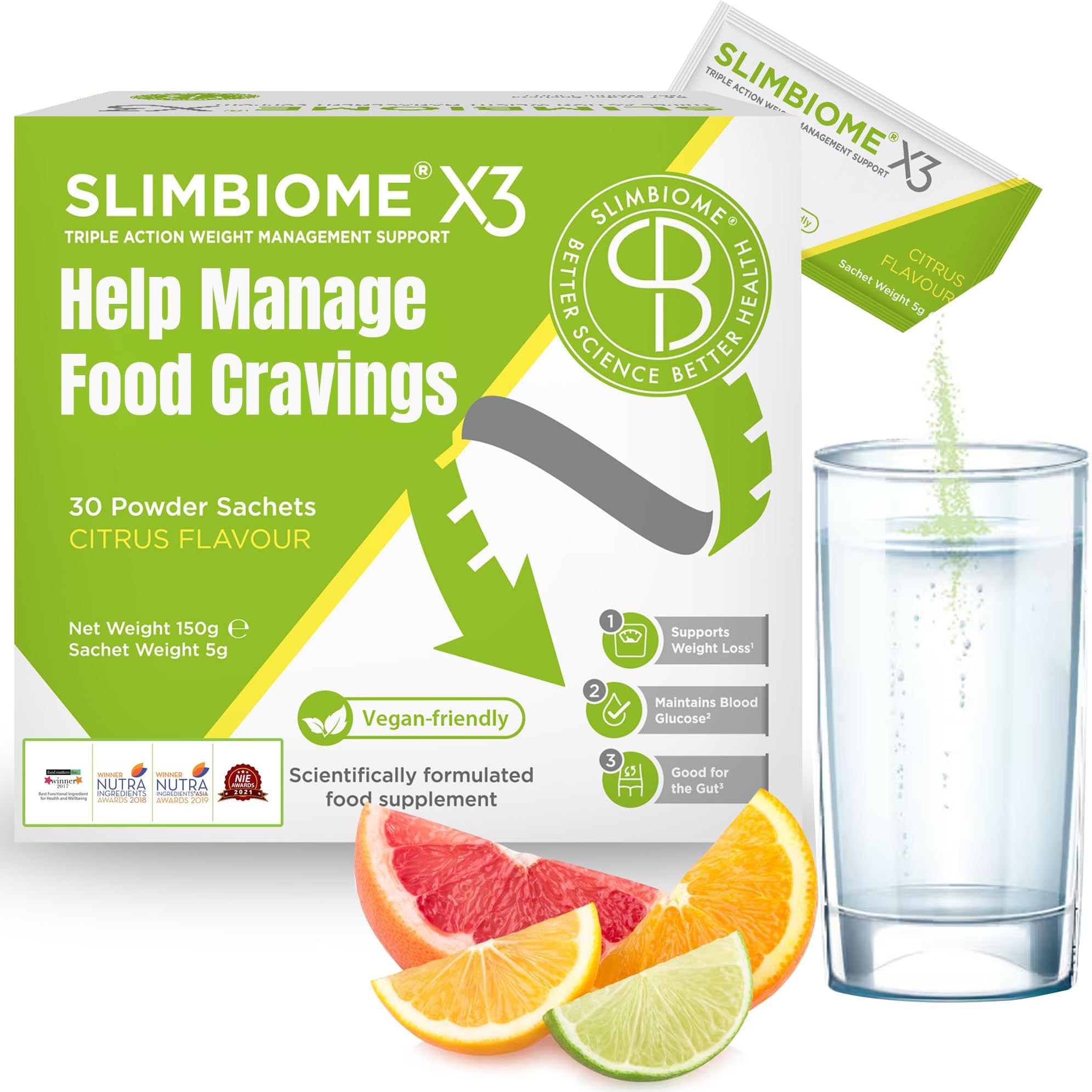 Prebiotic, Nutritional Supplement, Vegan, Gut Health, Daily Management, 30 Sachets