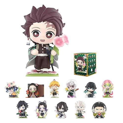 POP MART Demon Slayer Birth Flower Series Figures, Blind Box Figures, Random Design Action Figures Collectible Toys Home Decorations, Holiday Birthday Gifts, Single Box - Kimetsu No Yaiba Birth Flower Series Figures - Single Box