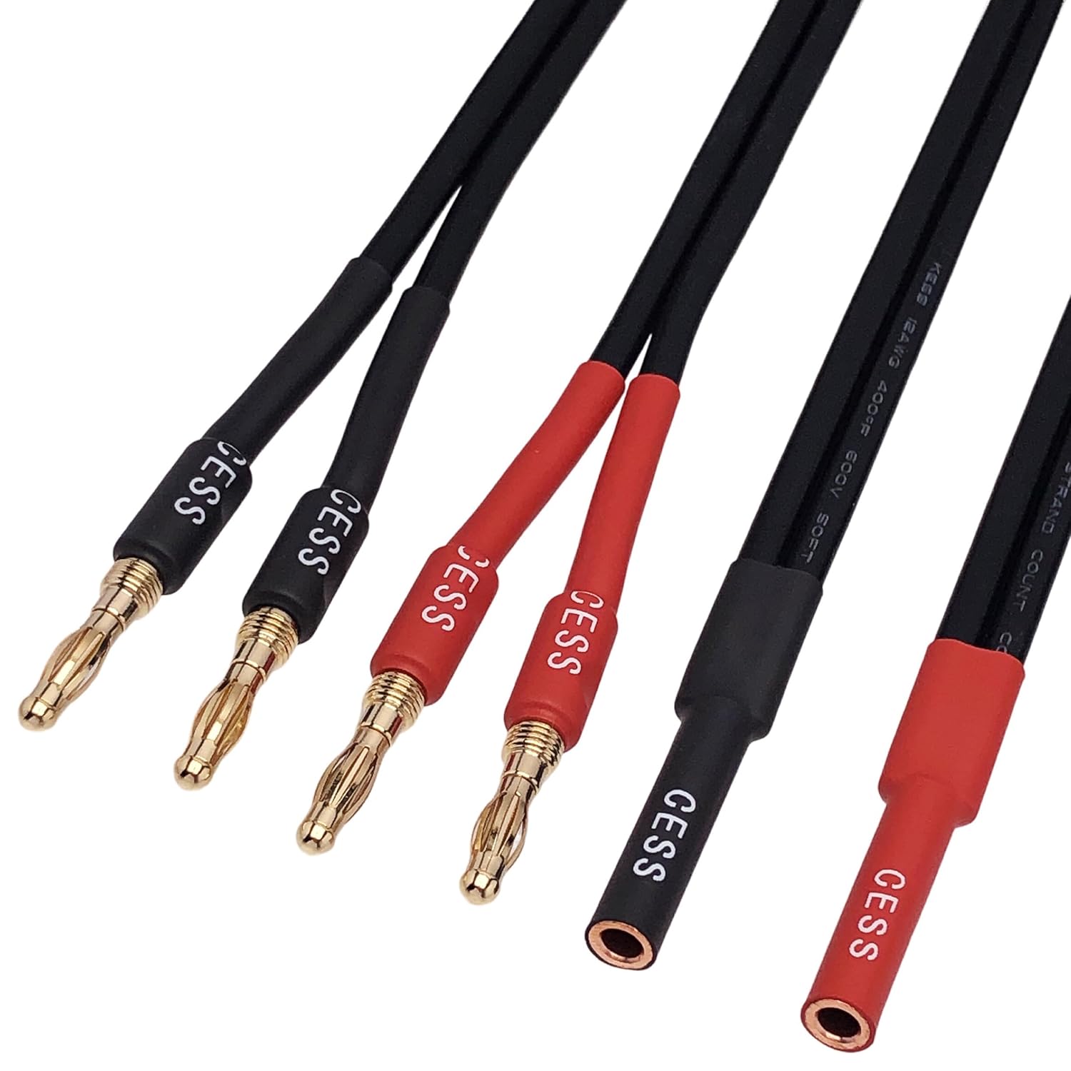 CNCESS CESS-141 Banana Plug Cable Splitter 1-in 2-Out, 2 Pack - Image 3