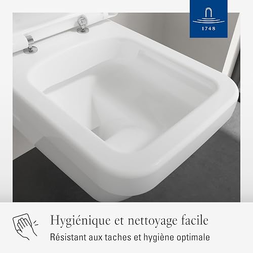 Villeroy & Boch Architectura abattant WC, SoftClose, carré – Blanc Alpin - 5
