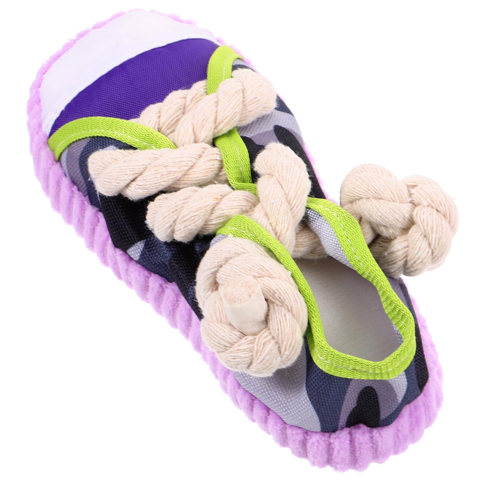 ibasenice Jouet à Mâcher pour Chien Couineur en Coton Solide, Taille Petite, Couleur Violette, pour Chiots et Nettoyage des Dents Lors du Jeu Interactif