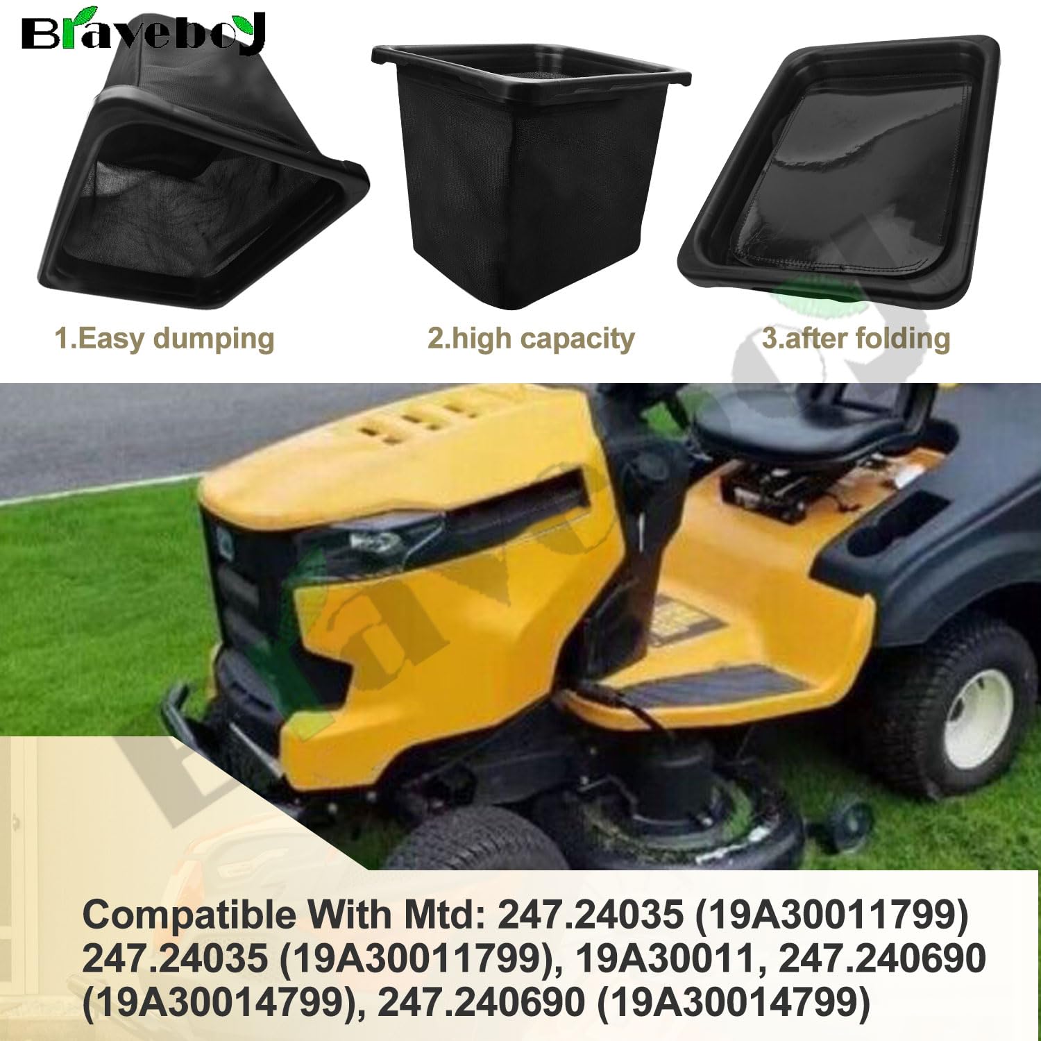 Sacco Raccolta Erba 35,6 Cm Per Cub Cadet E MTD – Sostituisce 664-04167 E 964-04167