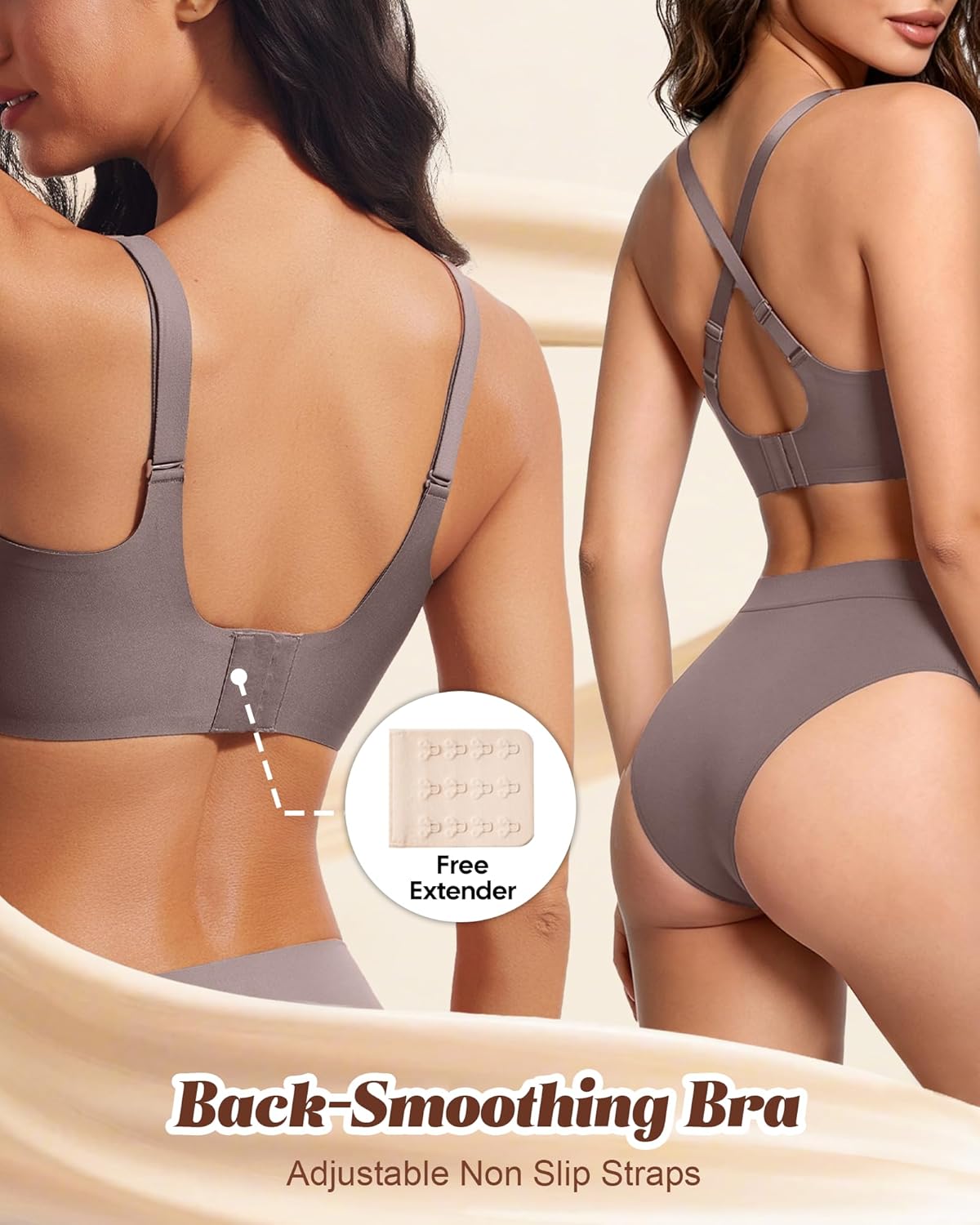 Buttery Soft Full Coverage Wireless Bra Seamless Jelly Push Up as an Everyday T-Shirt Bra