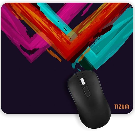 Tizum Mouse Pad/Computer Mouse Mat with Anti-Slip Rubber Base | Smooth Mouse Control | Spill-Resistant Surface for Laptop, Notebook, MacBook,…
