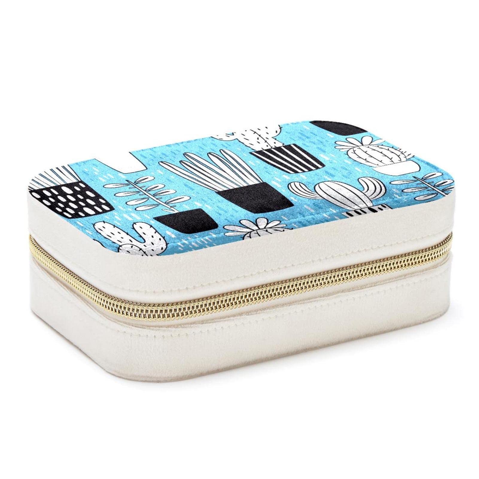 Boîte à bijoux portable pour femme avec rangements bagues et boucles