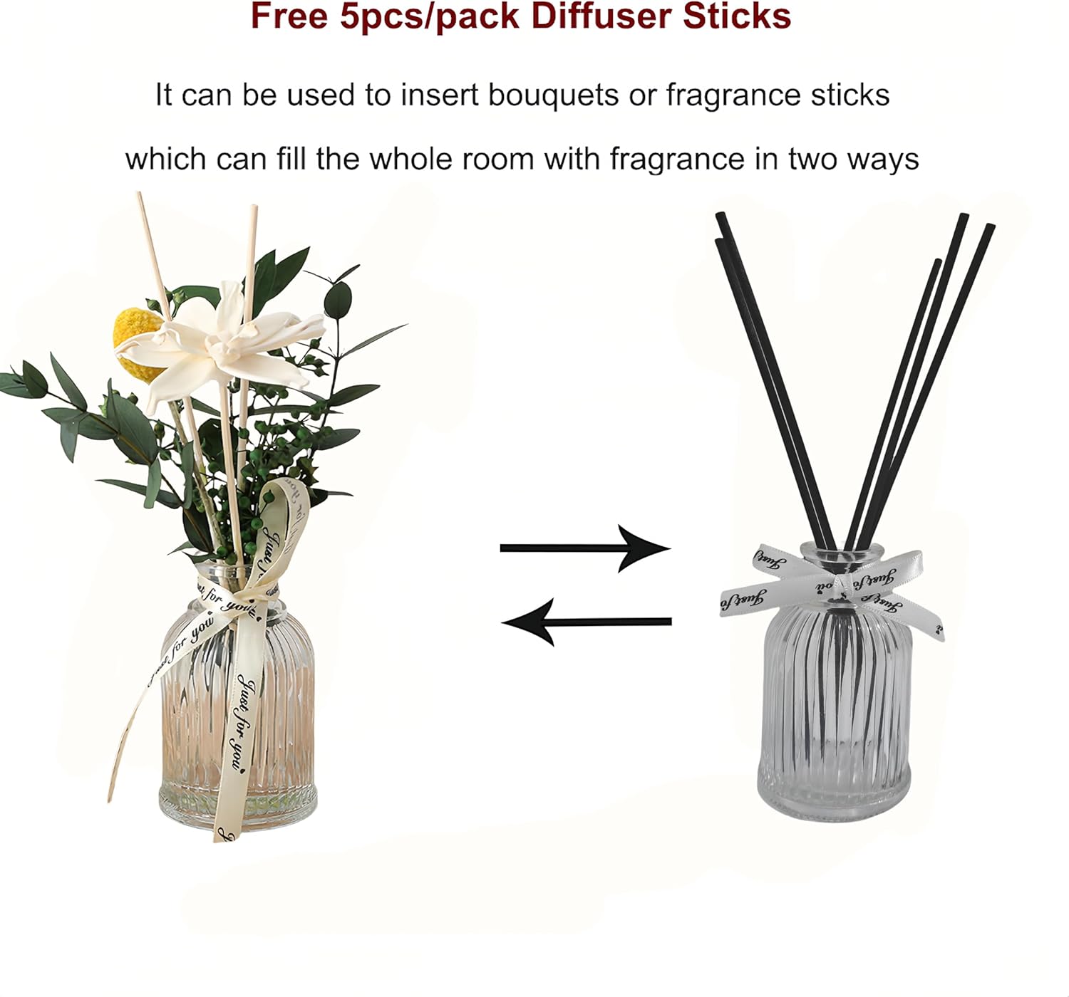 Reed Diffuser of Home Fragrance,Bathroom Diffuser with Sticks, 3.38OZ Essential Oil Lavender Scented, for Home, Office Aroma (Lavender) - Image 5