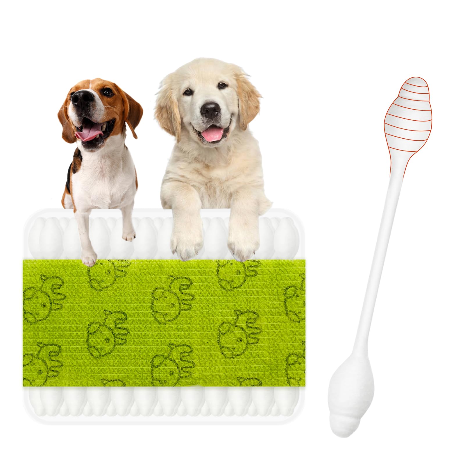 Dog Qtips Double Headed Gourd Shaped Swabs Dog Ear Cleaner